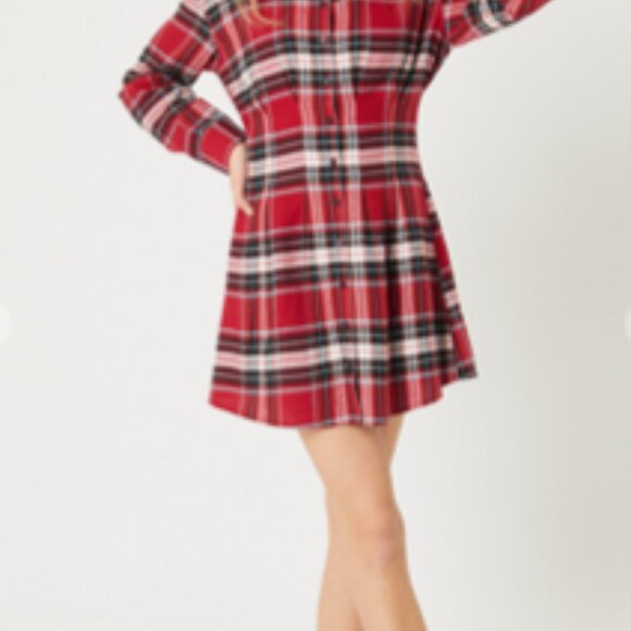 Red Plaid Dress - Picture 2 of 2
